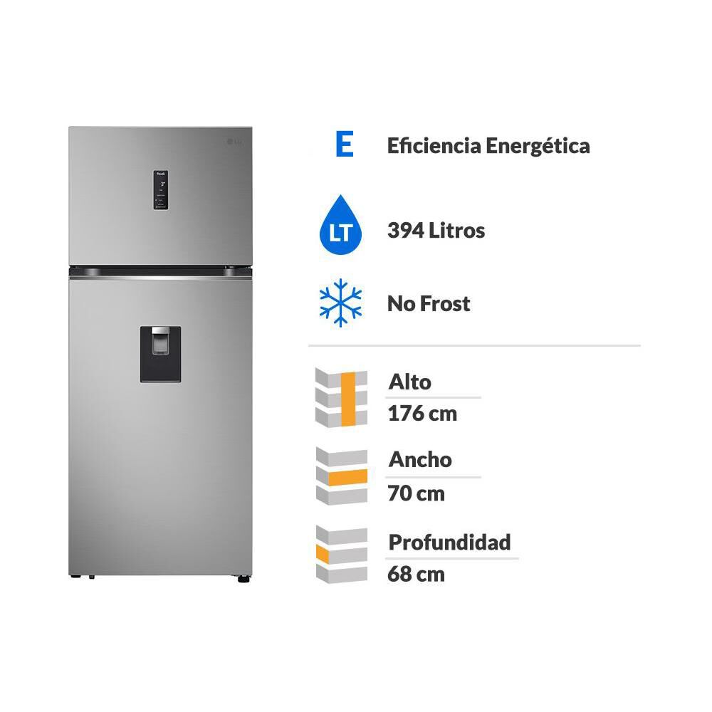Refrigerador Top Freezer LG VT40SPYC.APYPECL/ No Frost / 394 Litros / E image number 1.0